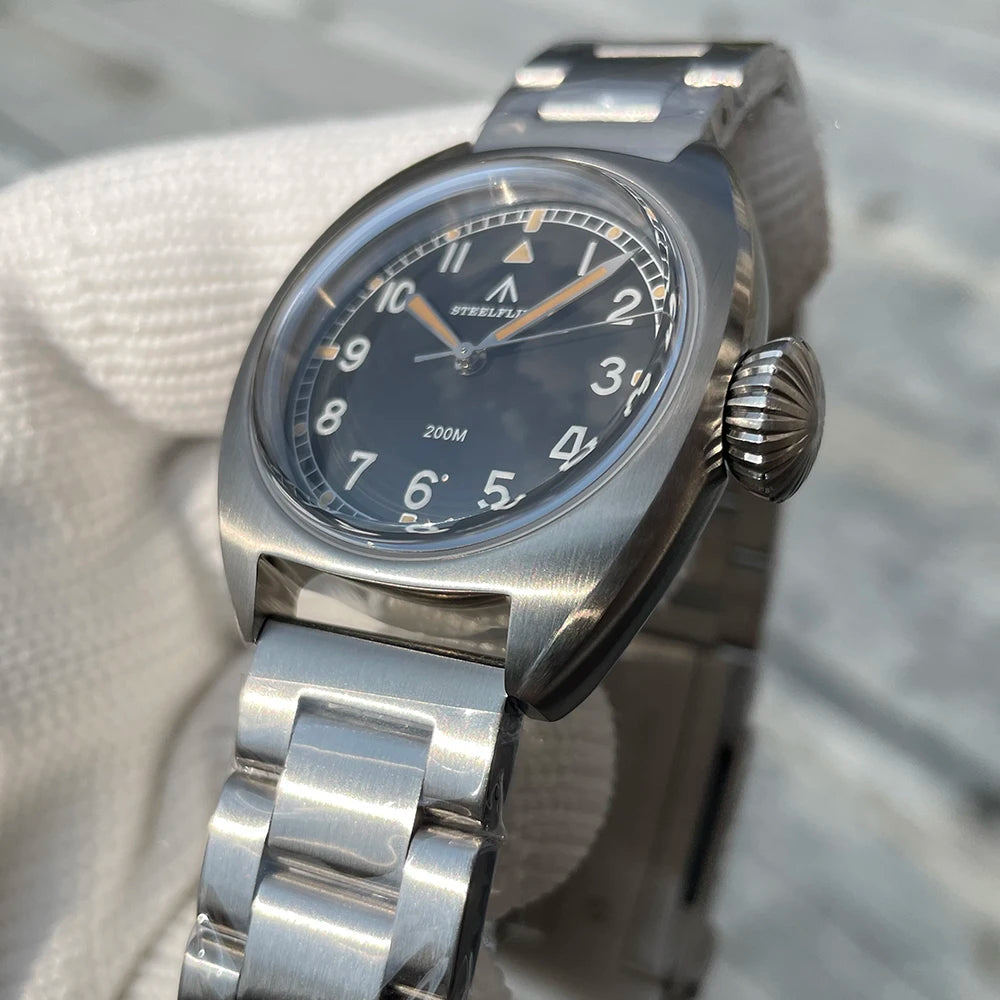 SF745 STEELFLIER Dive Wristwatch VH31 Silent Movement Super Luminous Sapphire Crystal 20Bar Waterproof Luxury 316L Steel Watches