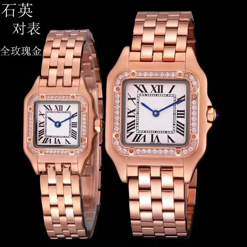 Brand Wrist Watches Women Girl Ladies 22mm 27mm Square Dial Good Quality Steel Band Quartz Luxury Japanese Movement Clock CT13