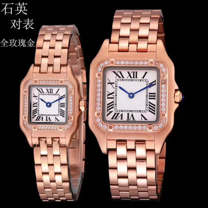 Brand Wrist Watches Women Girl Ladies 22mm 27mm Square Dial Good Quality Steel Band Quartz Luxury Japanese Movement Clock CT13