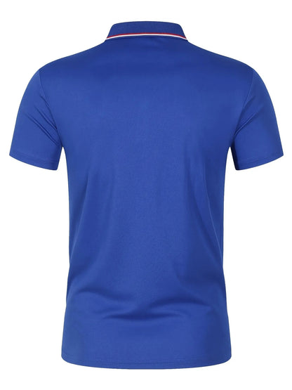 2025 Hot Sale Men's Summer Casual Breathable Comfortable Polo Shirt Men's Solid Color High Quality Short Sleeve T-Shirt