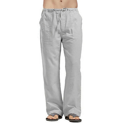 Fashion Mens Linen Wide Pants Korean Trousers Oversize Sports Streetwear Male Spring Yoga Pants Casual Men Clothing Sweatpants