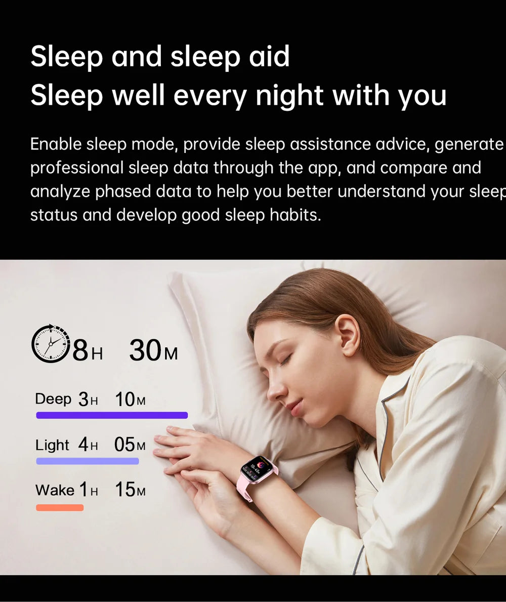LIGE Fashion Smart Watches Women Bluetooth Call Women‘s Health Monitor Heart Rate Blood Pressure Fitness Digital Smartwatch Men