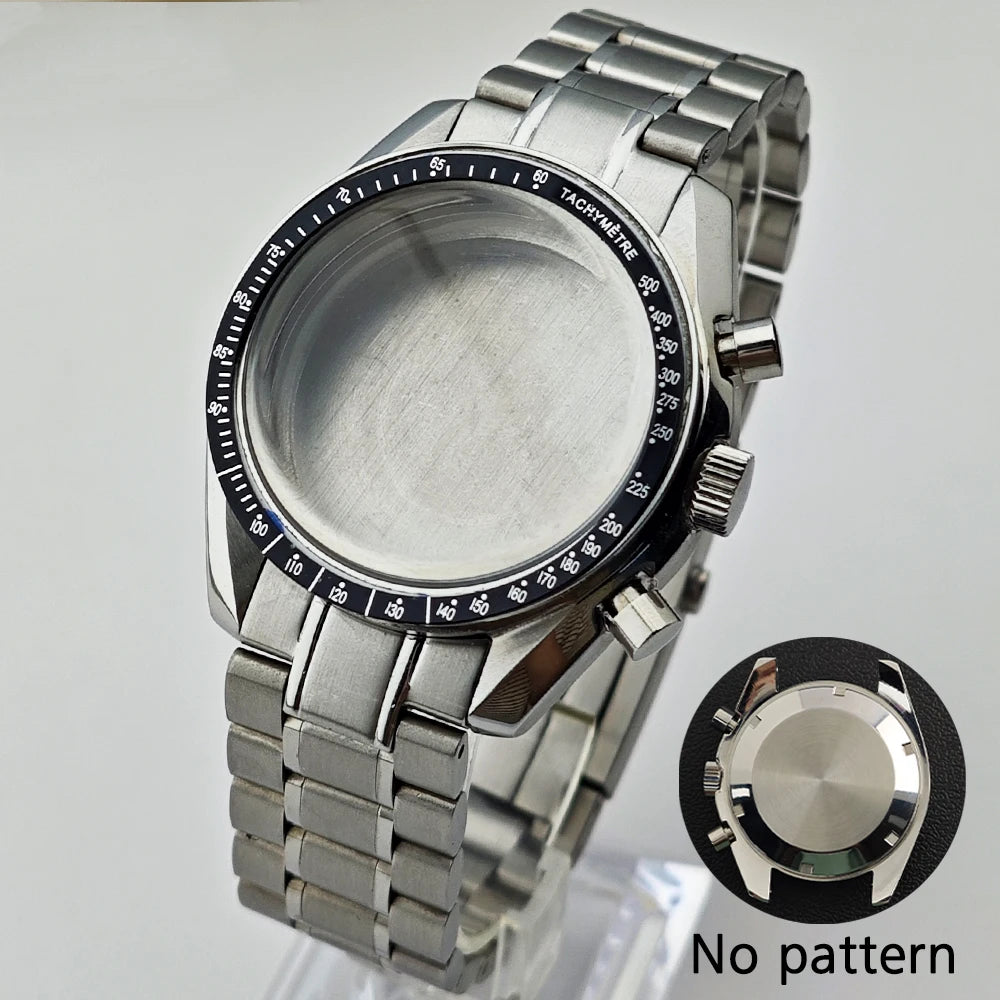 39.7mm Case Watches Metal Case Fits VK63 Movement Accessories Sapphire Glass Equipped With Bezel And Strap VK63 Dial