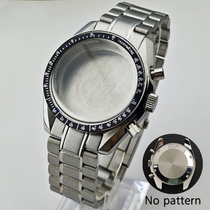 39.7mm Case Watches Metal Case Fits VK63 Movement Accessories Sapphire Glass Equipped With Bezel And Strap VK63 Dial