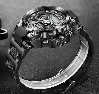 LIGE Men Military Watch Digital 50m Waterproof Wristwatch LED Quartz Clock Sport Watch Male Big Watches Men Relogios Masculino