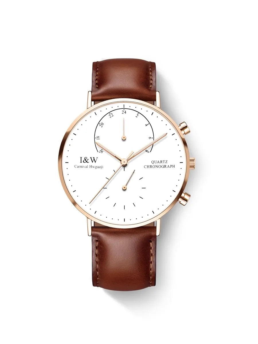 Carnival Brand Luxury Watches for Man Fashion Waterproof Rose Gold Silver Military Clock Men Quartz Wristwatches Reloj Hombre