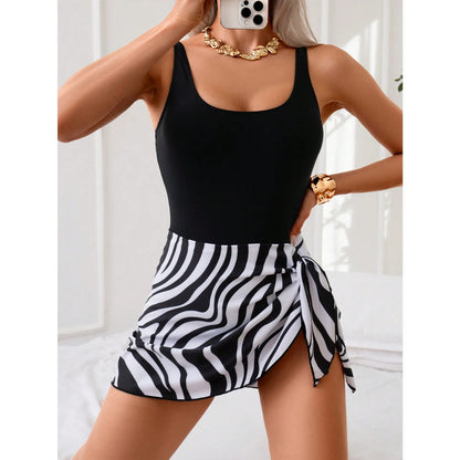 2026 New Printed One-Piece Dress-Style Women Swimsuit - Flattering Slimming Tummy Control Swimwear for Beach