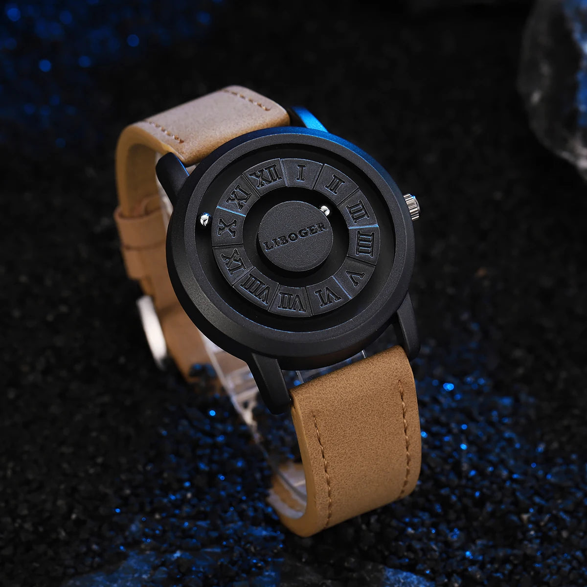 2/3PCS Fashion Roma Dial Men Quartz Watches Casual Leather Strap Wrist Watches Male Clock Reloj Hombre（Without Box）