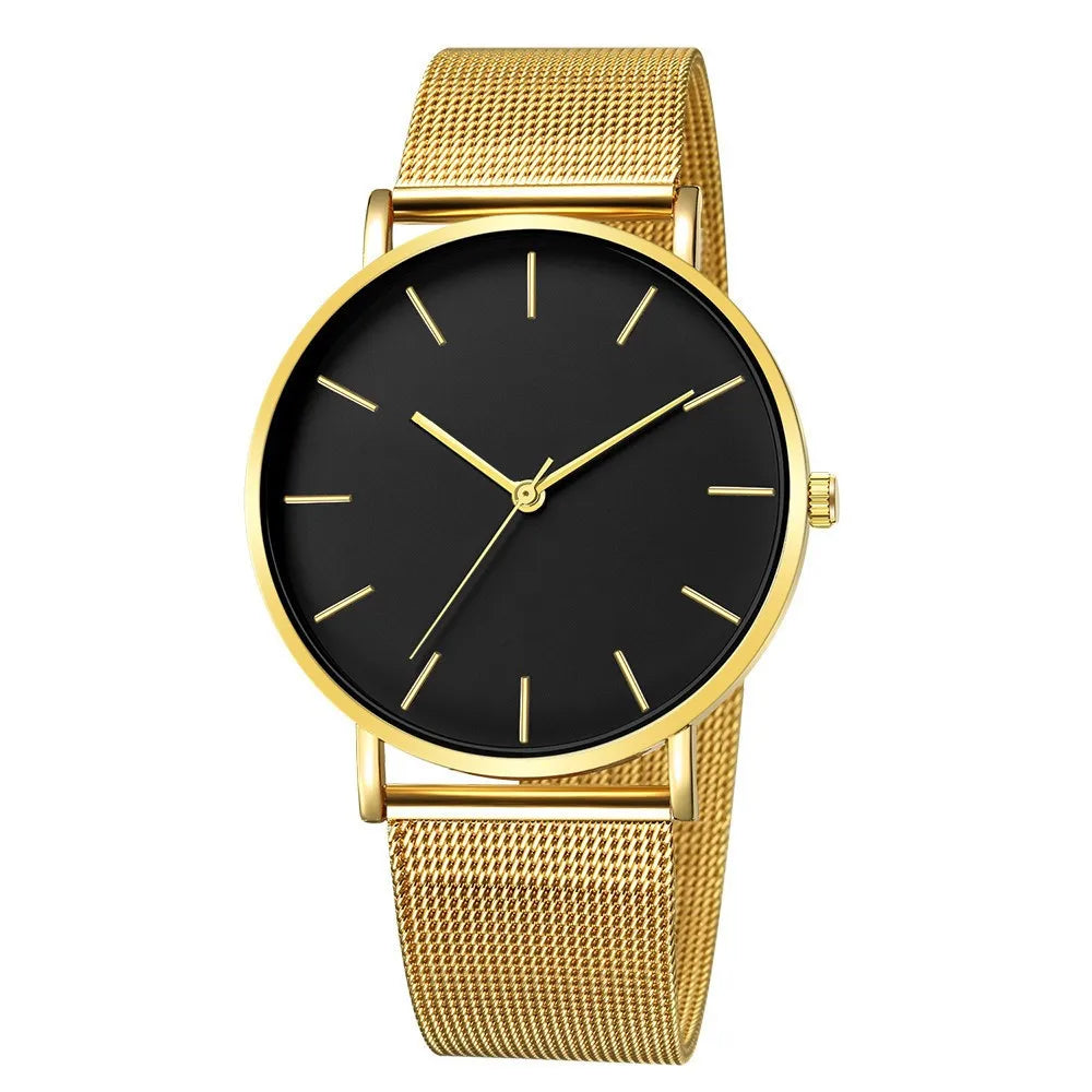 Top Brand Luxury Watches Women Fashion Stainless Steel Mesh Belt Quartz Wristwatch Simple Casual Ladies Clock Gift Montre Femme