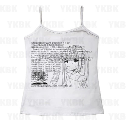 Graphic Harajuku Print Letter Anime Long Sleeve Women's T-shirts 90s Clothes Vintage Women  Female Trashy Y2k 2000s Tops Gothic