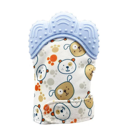 Food grade silicone Gloves Baby Teether Gloves Anti Eating Hand Teething Chewing Prevent Scratches Glove toys Mitten Pain Relief