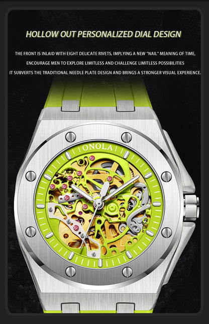 ONOLA Watch Top Brand Luxury Sports Men Wristwatch Waterproof  Automatic Mechanical Watches Relogio Masculino