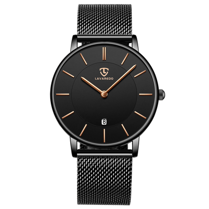 Mens Watches, Minimalist Fashion Simple Wrist Watch for Men Analog Date with Leather Strap