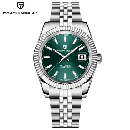 PAGANI DESIGN Watches Luxury Diamond Dial Mechanical Watch For Men Top NH35 Movt Sapphire Glass Stainless Steel Waterproof Watch