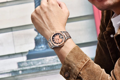 PAGANI DESIGN Tourbillon Men's Watches Rose Gold Top Luxury Automatic Watch For Men Mechanical Wristwatches AR Sapphire Luminous