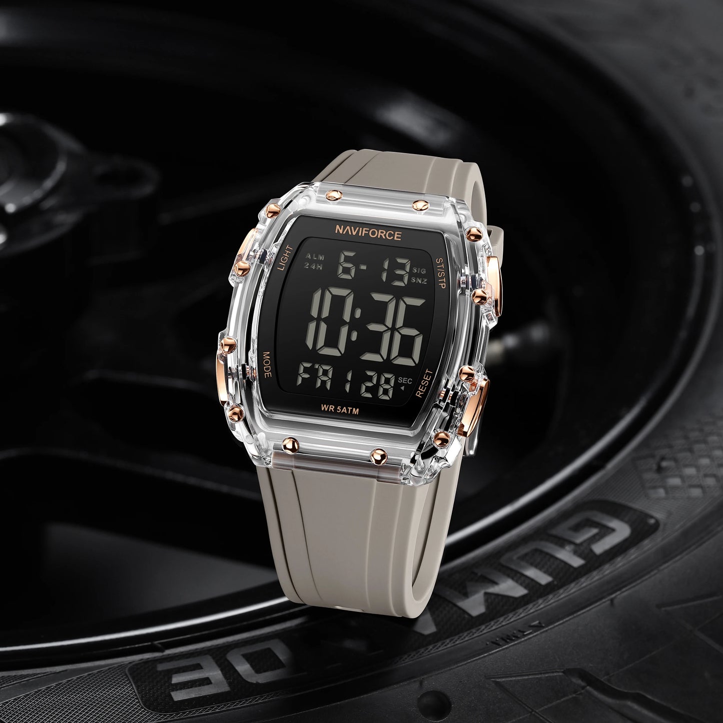 NAVIFORCE Fashion Student Watches Electronic LED Digital Watch for Men Watch Waterproof Sport Multifunctional Alarm Clock Man
