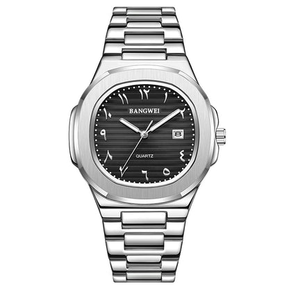 LIGE New Fashion Date Couple Watches 30M Waterproof Luminous Valentine's Day Gift Stainless Steel Watch Men Women Quartz Watch