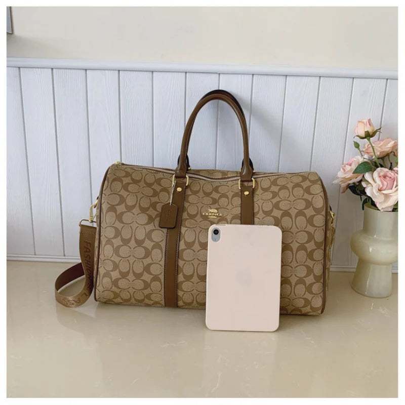 Women's Classic Boston Handbag Large Capacity Elegant Travel Duffle Bags for Women Weekend Luggage Travel Shoulder Bag
