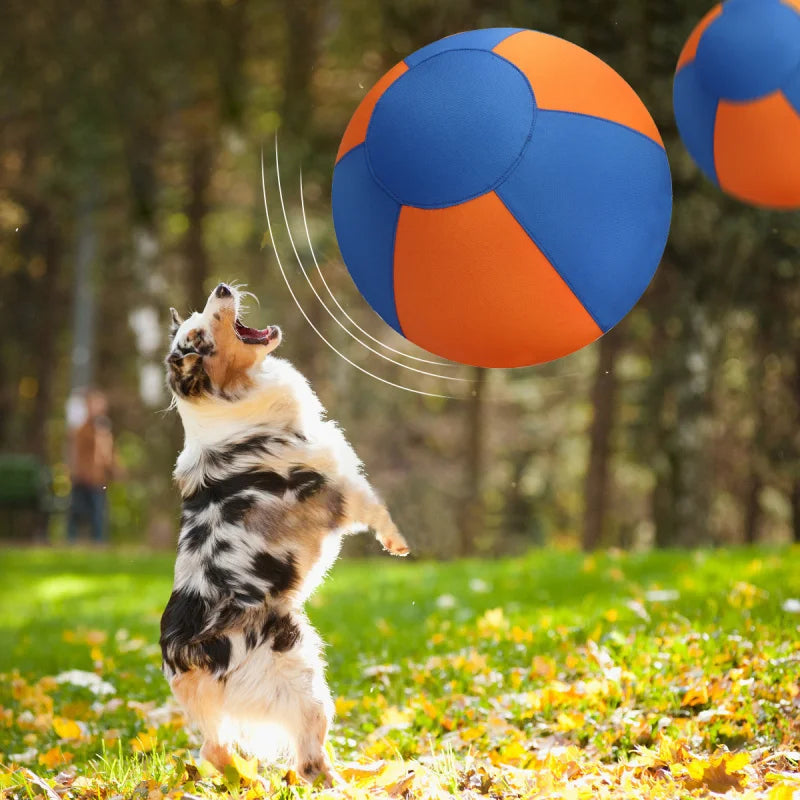 Pet outdoor dog toy, large fabric-covered interactive ball, self-entertainment boredom-relief ball, inflatable training ball