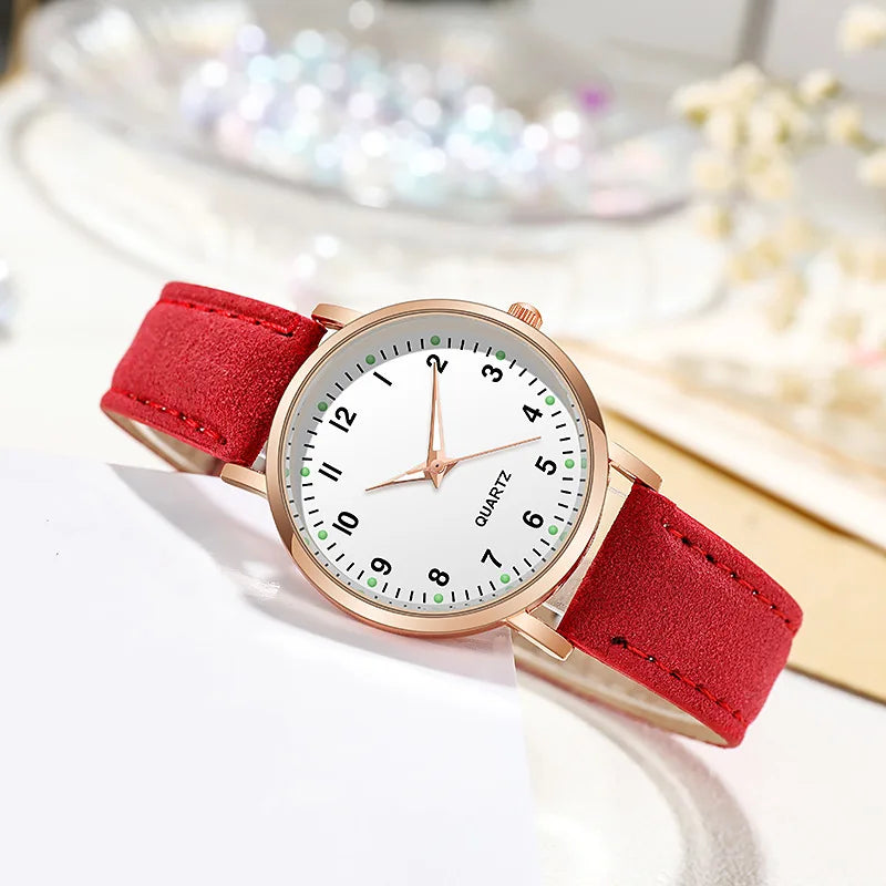 Fashion  Luminous  Leather Strap Wristwatch Women Small Dial Quartz Watch Ladies Clock Gift Relojes Para Mujer Dropshipping