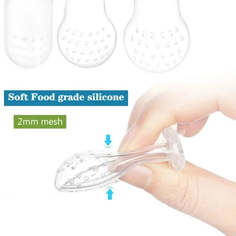 Baby Fruit and Vegetable Teether Fresh Food Supplement Toys Infant Fruit Teething Silicone Pouches Baby Feeding Tableware