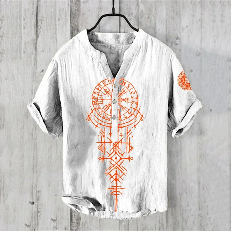 Spring and summer men's and women's shirts independent station casual Hawaiian style shirts men's tops 100% linen new hot sale