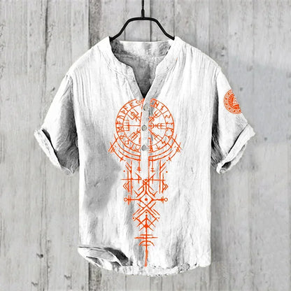 Spring and summer men's and women's shirts independent station casual Hawaiian style shirts men's tops 100% linen new hot sale