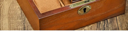 Wooden Watch Box Luxury Mechanical Watch Boxes Men Portable with Lock Watches Case Waterproof Cases for Wrist Watch Organizer