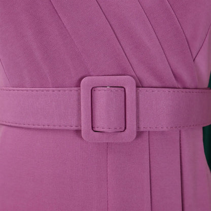 Summer New 2026 Women's Solid Color V-Neck Short Sleeve Dress Pencil Skirt Waist Tunle Material Fashionable Casual Maxi Dress