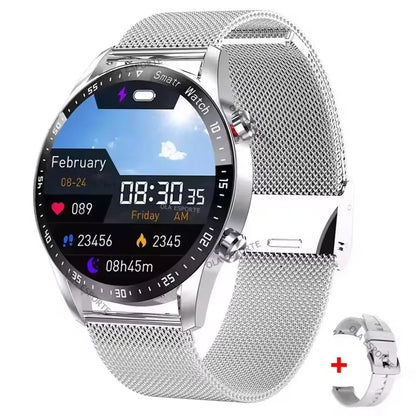 ECG+PPG Bluetooth Call Smart Watch Men Laser Health Blood Pressure Fitnes Sports Watches Man Sports Waterproof Smartwatch+Box