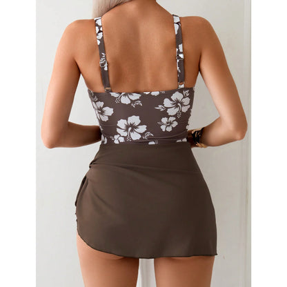 2026 New Printed One-Piece Dress-Style Women Swimsuit - Flattering Slimming Tummy Control Swimwear for Beach
