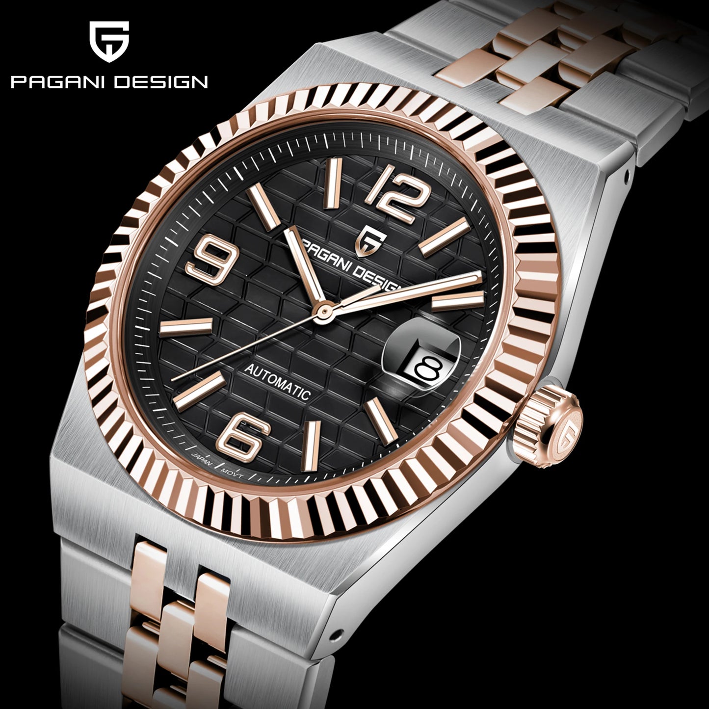 PAGANI DESIGN Watches Luxury Retro Mechanical Watches For Men Sapphire Glass New Waterproof Luminous Stainless Steel Men's Watch