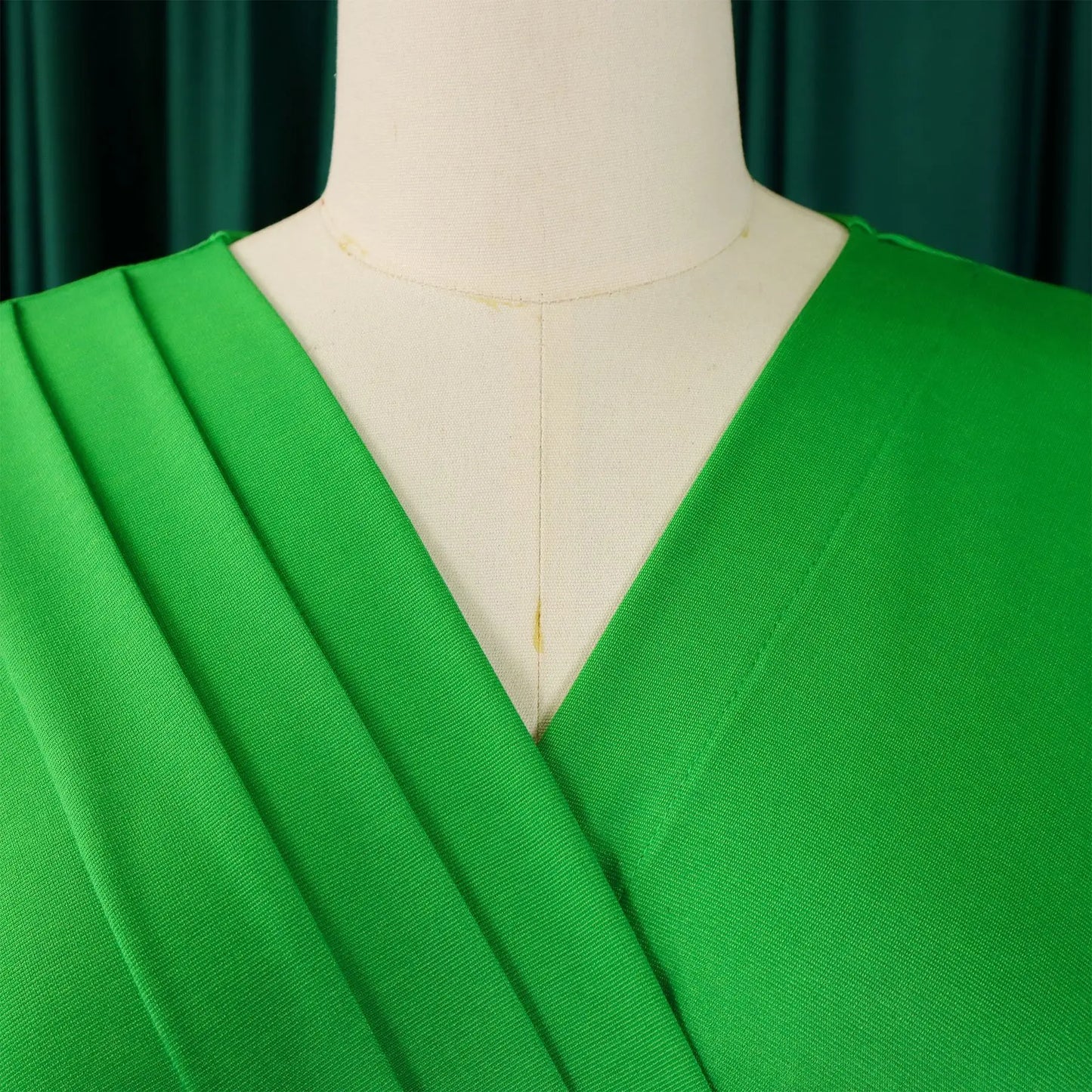 Summer New 2026 Women's Solid Color V-Neck Short Sleeve Dress Pencil Skirt Waist Tunle Material Fashionable Casual Maxi Dress