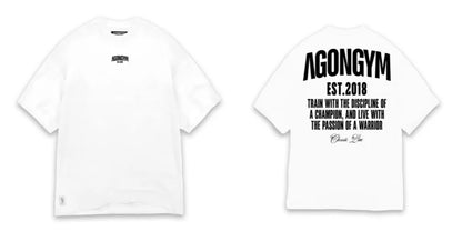 AGONGYM New Fashion Trend Men T-shirt Sports Cotton Short Sleeves Loose Shirts Bodybuilding Fitness Comfortable Slim Fit Tee Top