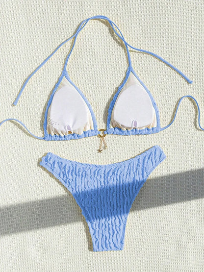 Sexy Bikinis Sets Two-piece Women's Swimsuit Ruffled Halter Neck Bikini 2026 Female Swimwear for Woman Beach Wear Bathing Suit