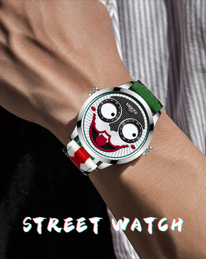Cool Joker Watch Men Classic Men's Clown Watches Fashion Leather Strap Waterproof Quartz Wristwatches Reloj Hombre Drop Shipping