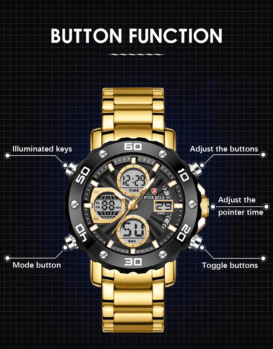 LIGE Watches For Men Luxury Brand Sport Quartz Wristwatch Waterproof Military Digital Clock Steel Men Watch Relogio Masculino