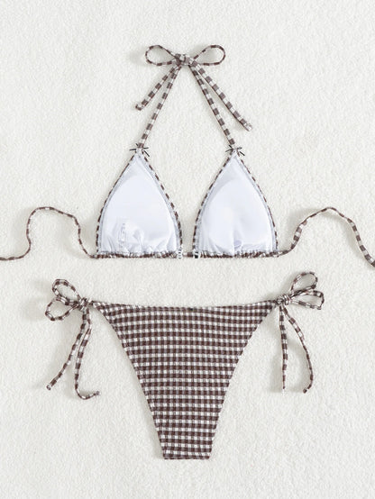 "2026 New Triangle Bikini Set - Floral Print Push Up Swimsuit & Brazilian Bottoms"