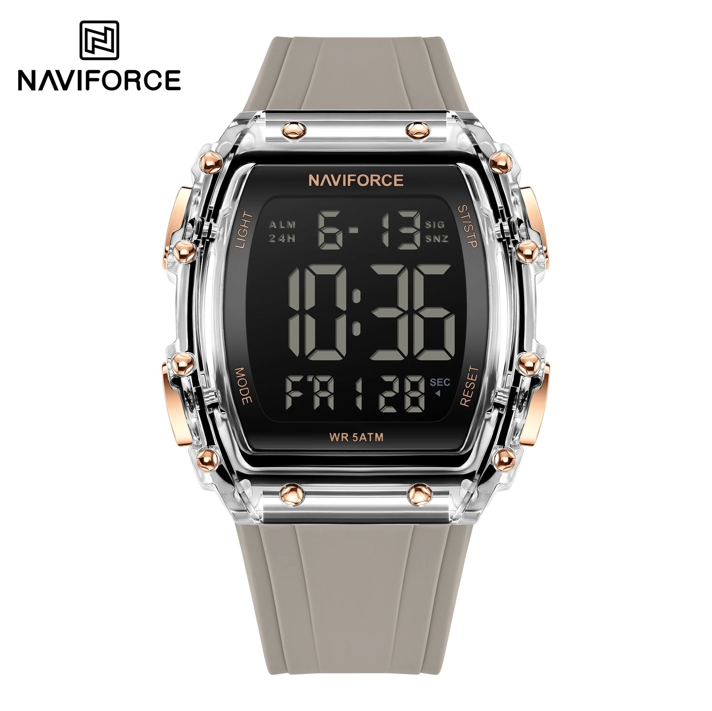 NAVIFORCE Fashion Student Watches Electronic LED Digital Watch for Men Watch Waterproof Sport Multifunctional Alarm Clock Man