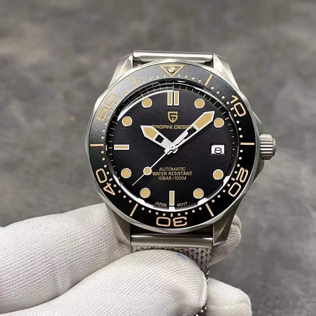 2026 New PAGANI DESIGN 007 Men's Watches Gold Luxury Mechanical Wristwatches Automatic Watch Men AR Sapphire Waterproof Luminous