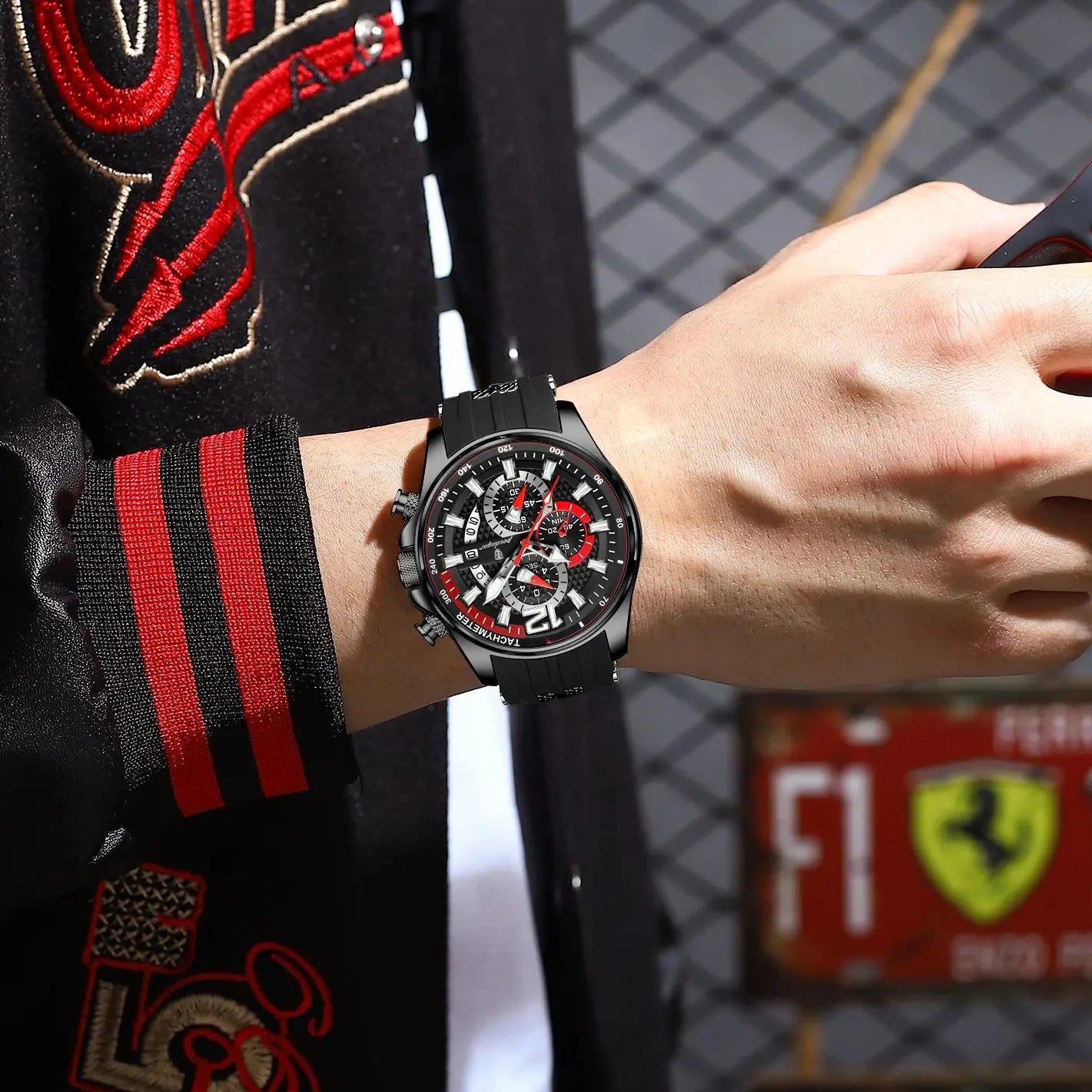 POEDAGAR Original Fashion Men Watch Date Chronograph Silicone Sports Man Clock Luminous Waterproof Military Quartz Men's Watches