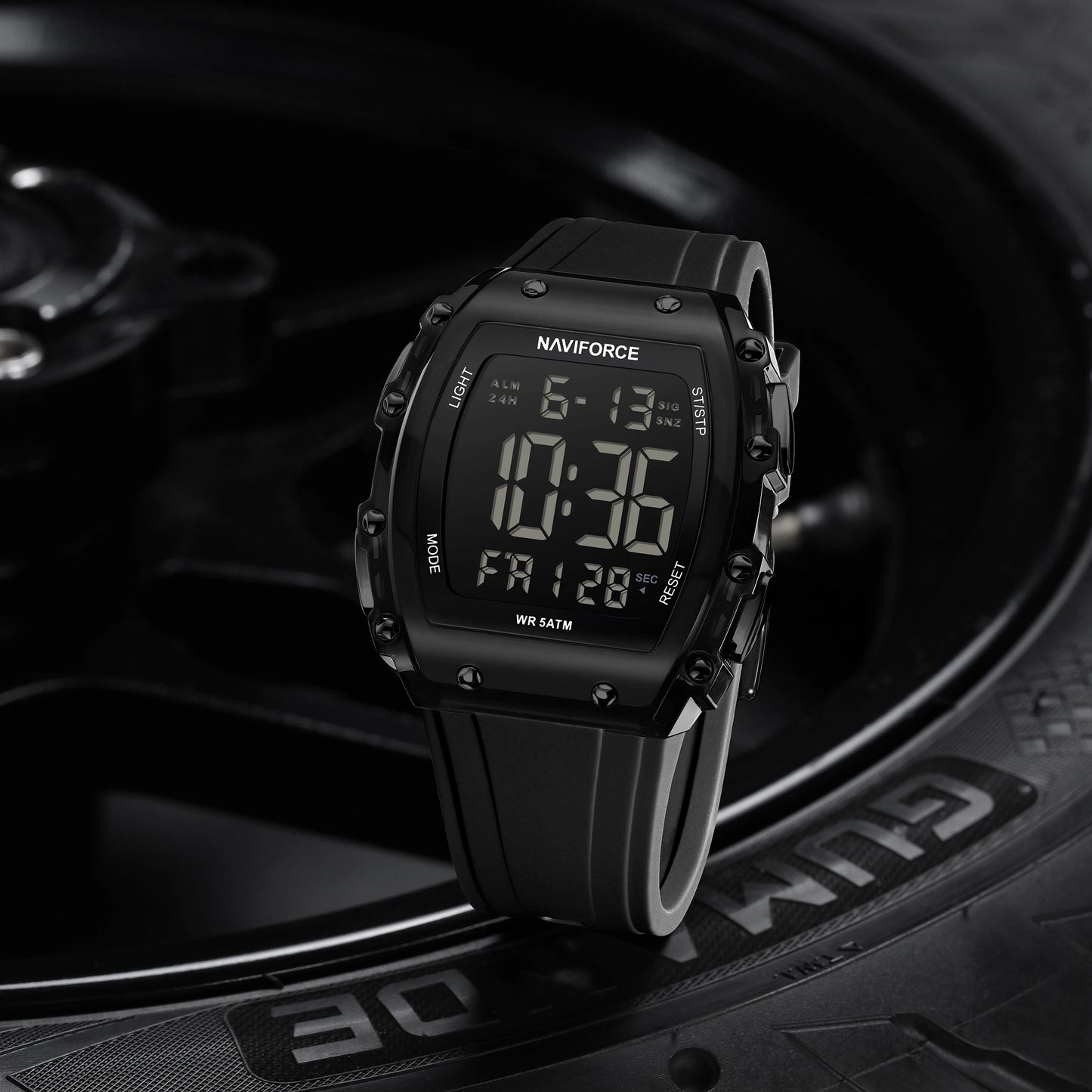 NAVIFORCE Fashion Student Watches Electronic LED Digital Watch for Men Watch Waterproof Sport Multifunctional Alarm Clock Man