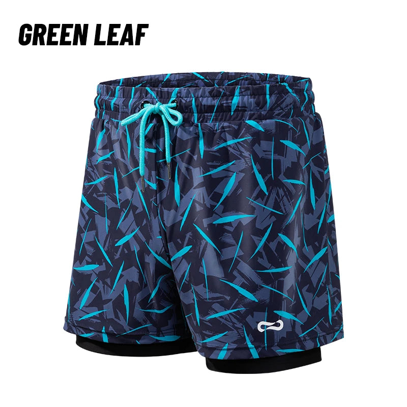 COPOZZ Summer Men's Beach Swimming Trunks Drawstring Elastic Waist Swimsuit Shorts Plus Size Quick Drying Swimwear Shorts Board