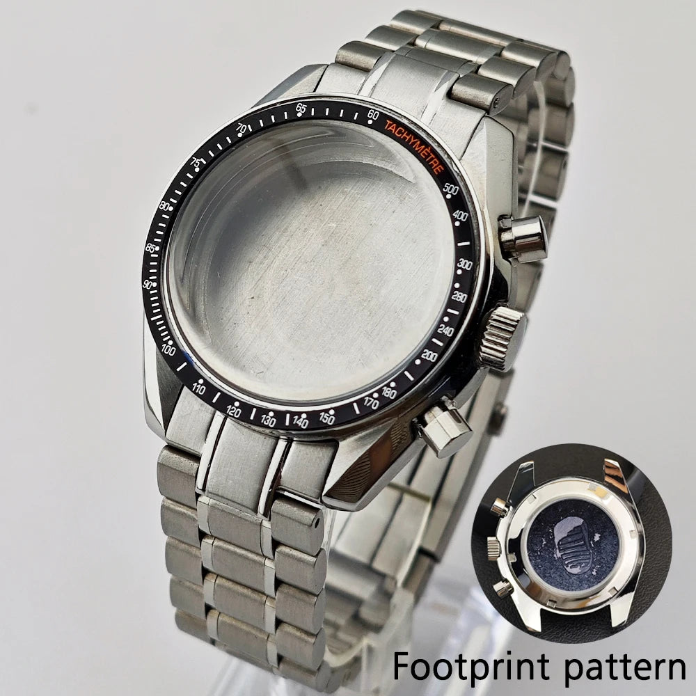 39.7mm Case Watches Metal Case Fits VK63 Movement Accessories Sapphire Glass Equipped With Bezel And Strap VK63 Dial