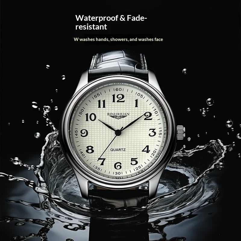 2026 Man Wristwatch Luxury Business Waterproof Men Watch For Men Quartz Clock Leather Men's Watches reloj+Box Men's Gift