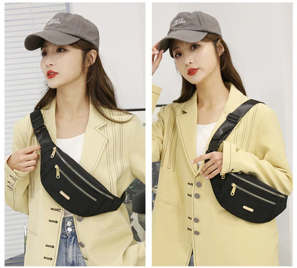 New Women Waist Bags for Women Oxford Leisure Color Chest Bag Shoulder Crossbody Waist Bags Handbags Female Messenger Belt Bags