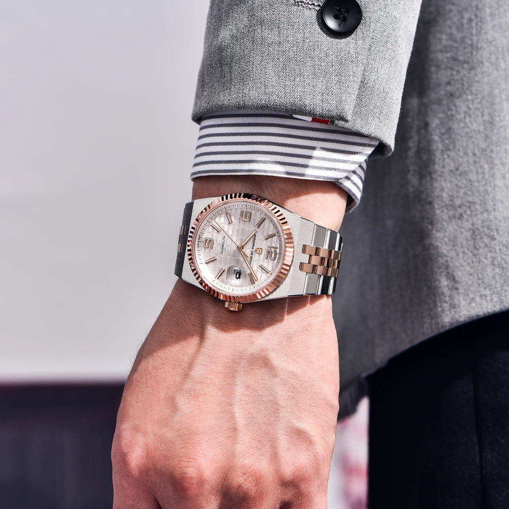 PAGANI DESIGN Watches Luxury Retro Mechanical Watches For Men Sapphire Glass New Waterproof Luminous Stainless Steel Men's Watch