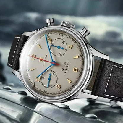 Men's watches 1963 pilot watch 42mm waterproof retro quartz chronograph