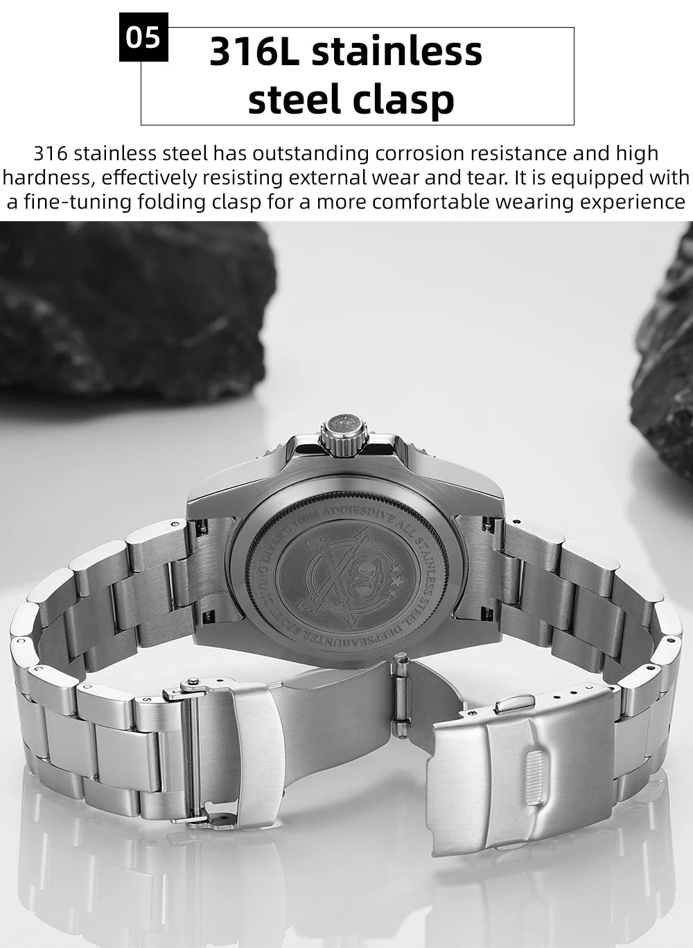 ADDIESDIVE AD2503 Luxury Men Automatic Watch 8215 Movement Sapphire Glass Diving Watches 200M Waterproof Mechanical reloj hombre