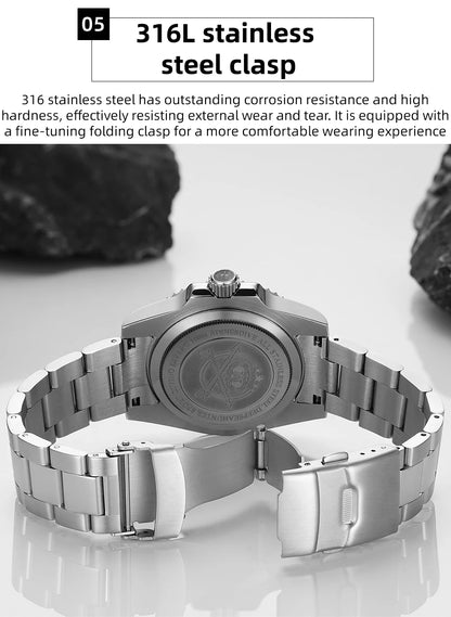 ADDIESDIVE AD2503 Luxury Men Automatic Watch 8215 Movement Sapphire Glass Diving Watches 200M Waterproof Mechanical reloj hombre